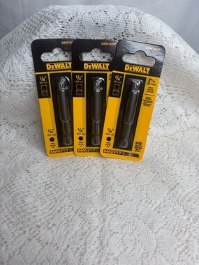 DeWalt 1/4” Socket Adapter 2-9/16” Impact Rated Pack of 3 New